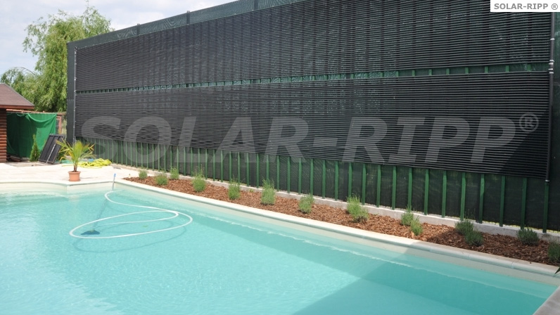 Panele słoneczne przy basenie Solar-Ripp